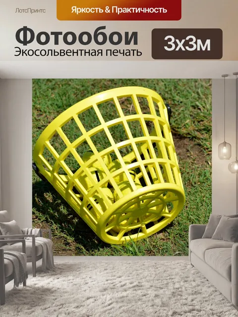 Фотообои Корзина мячи для гольфа