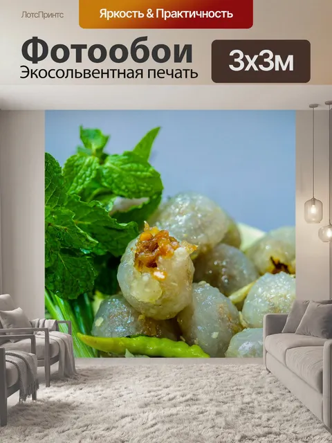 Фотообои Тайская десертная еда, уличная еда, саку