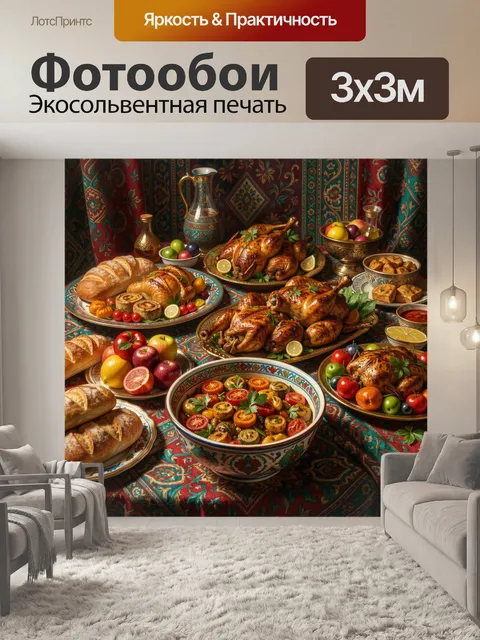 Фотообои Щедрый восточный праздничный стол