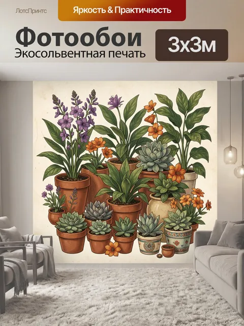 300 × 300 см · Экосольвентная печать