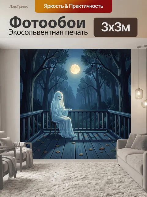 Фотообои Призрак на лесной террасе