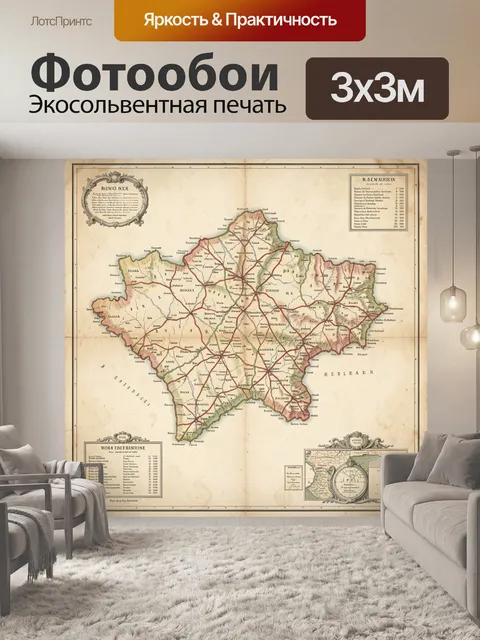 Фотообои Винтажный атлас местности