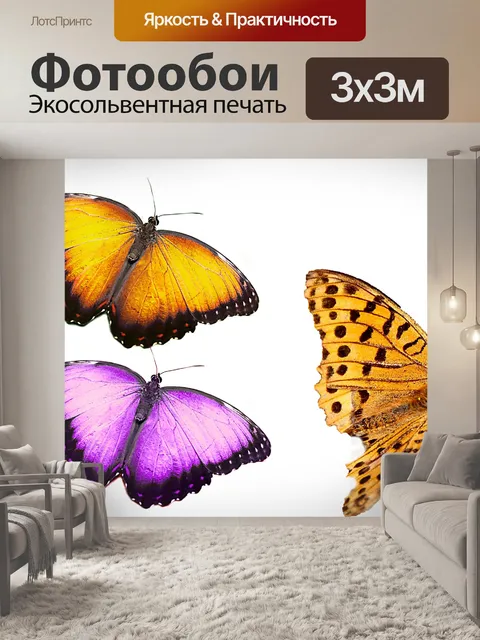 Фотообои Набор бабочки