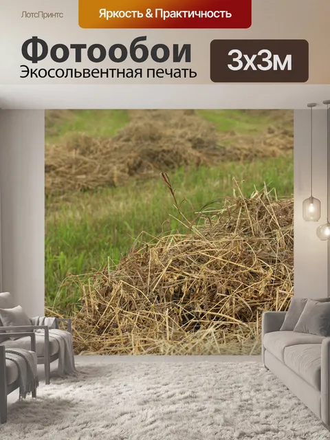 Фотообои Сеном урожая фермы Lines Harvest