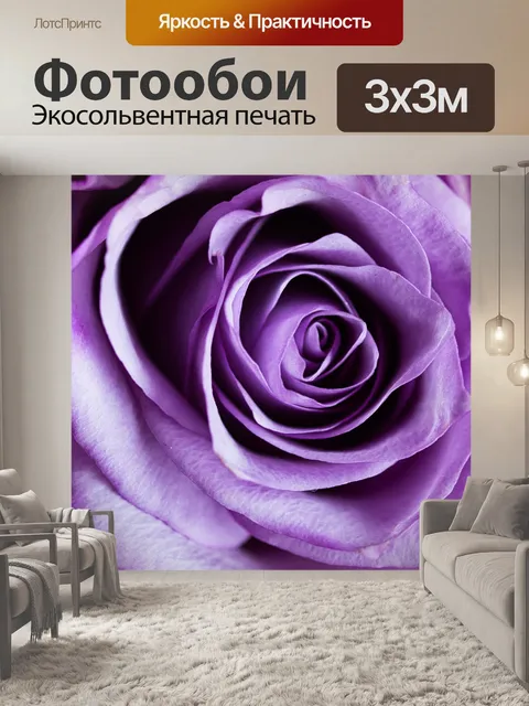 Фотообои Цветение фиолетовых роз