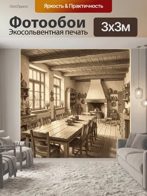 300 × 300 см · Экосольвентная печать