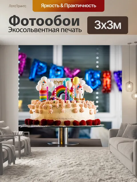 Фотообои С днем рождения