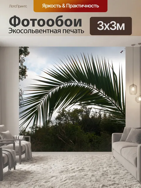 Фотообои арочный лист ладони