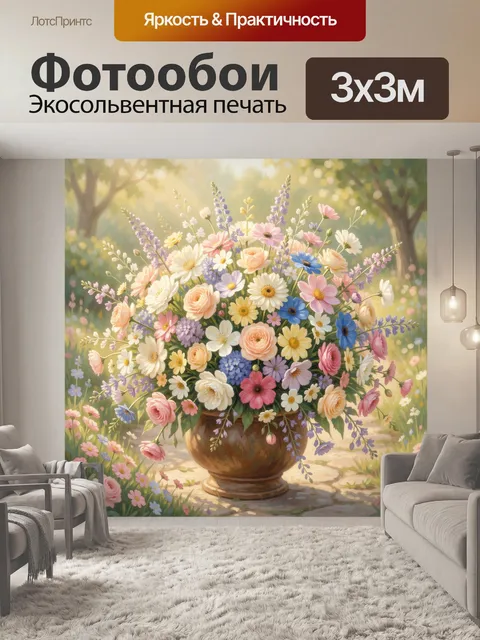 Фотообои Полевой букет в саду