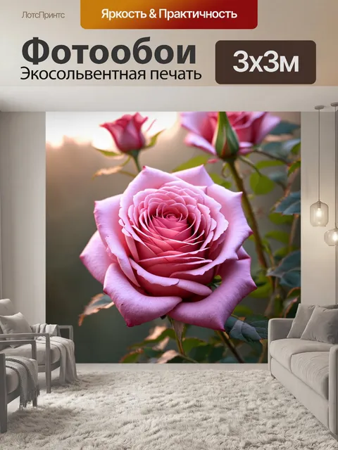 Фотообои туман в стиле скетч, розы в тумане, романтический настрой и мягкие линии