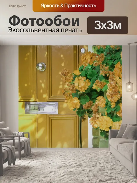 Фотообои Висячие цветы на передней двери