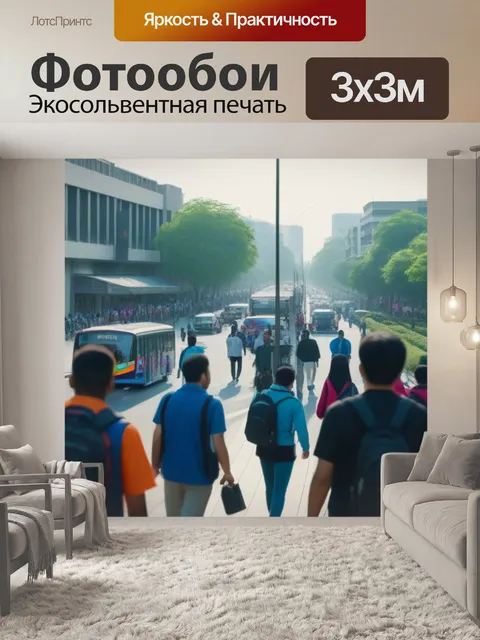 Фотообои повседневная жизнь людей, начинающих день