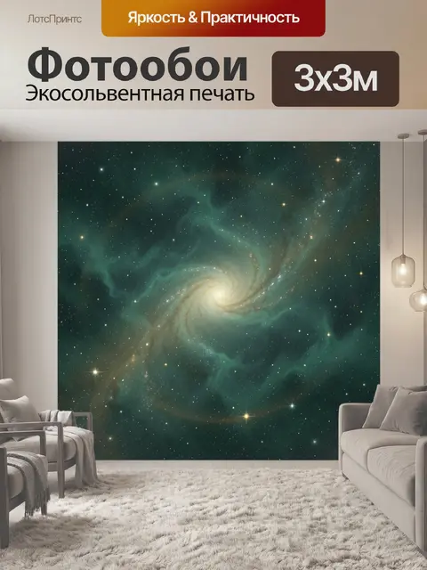 Фотообои Спиральная галактика в космосе