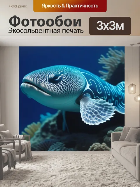 Фотообои причудливые морские существа в океанских глубинах