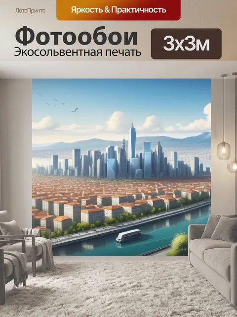 Фотообои пейзаж с видом города