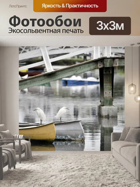 Фотообои Две снежные цапли