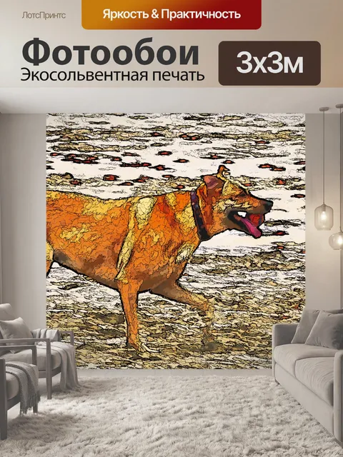 Фотообои Собака с мячом