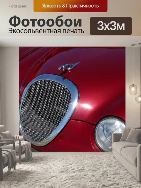 Фотообои Решетка радиатора автомобиля Jaguar