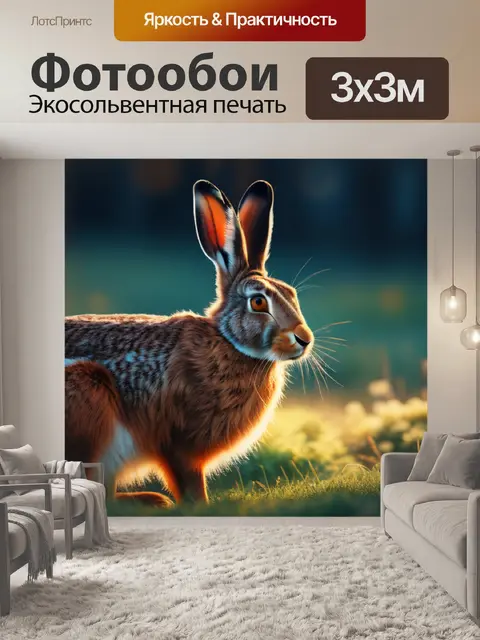 Фотообои с зайцем