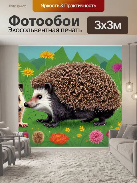 Фотообои с ежиками