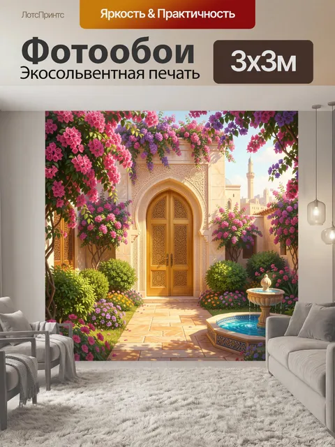 Фотообои Цветущий восточный дворик