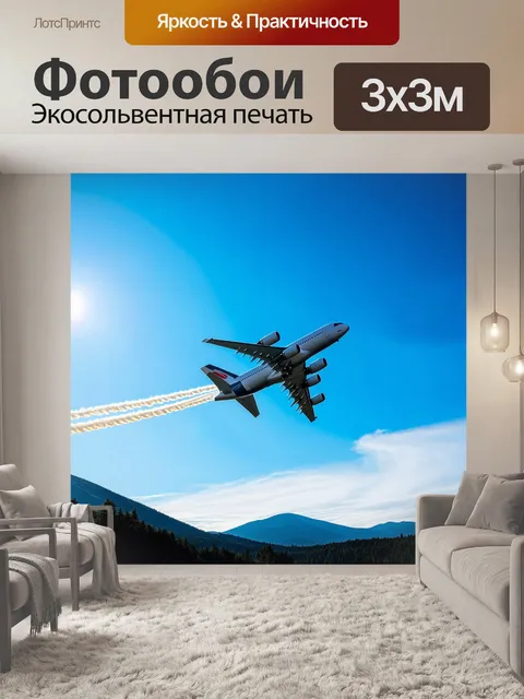 Фотообои современный коммерческий самолет