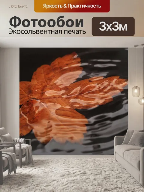 Фотообои Листва лист в воде