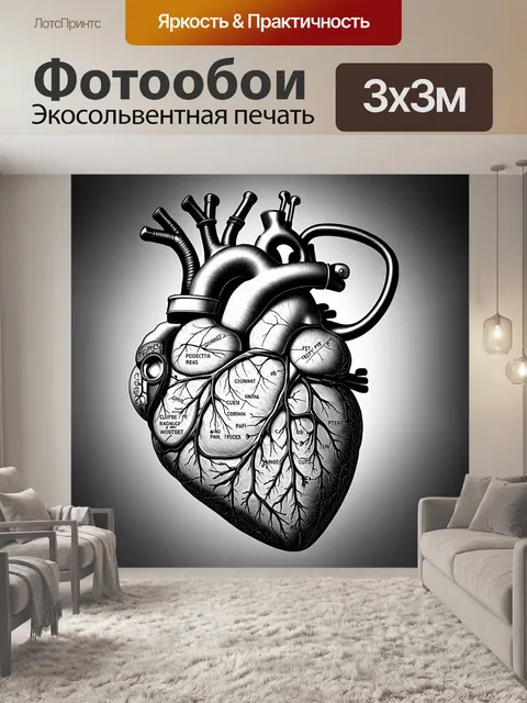 Фотообои глубокое изображение сердца