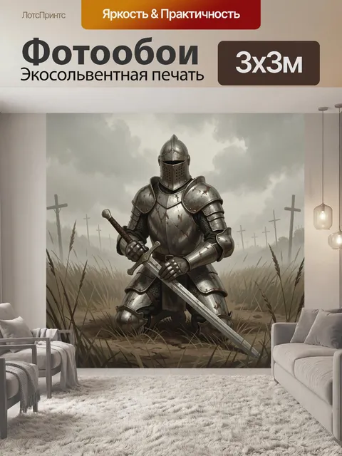 Фотообои Рыцарь в доспехах с мечом