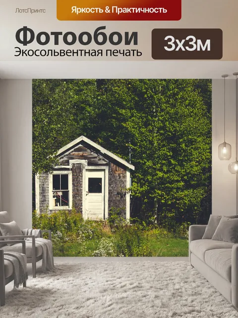 Фотообои Сарай в лесу
