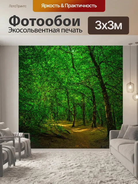 Фотообои разнообразные виды деревьев