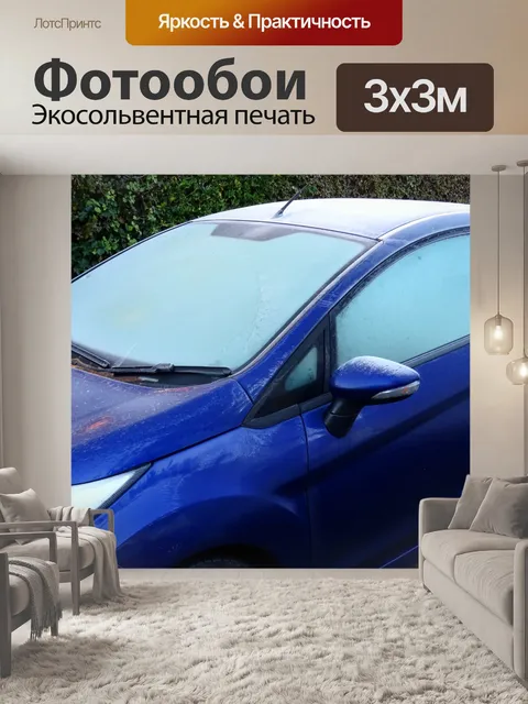 Фотообои Холодные морозные утренние автомобильные