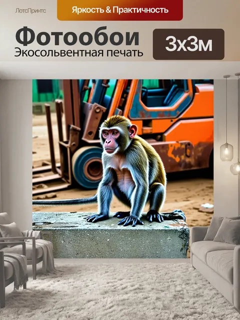 Фотообои размышляющая обезьяна