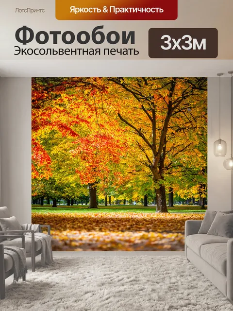 Фотообои осень в парке