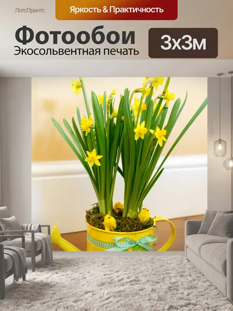 Фотообои Лейкой и нарциссы