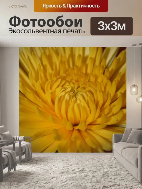 Фотообои Желтый цветок