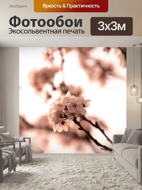 Фотообои Цветут цветы на ветке