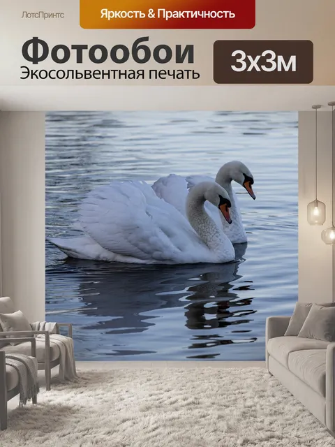 Фотообои Два лебедя