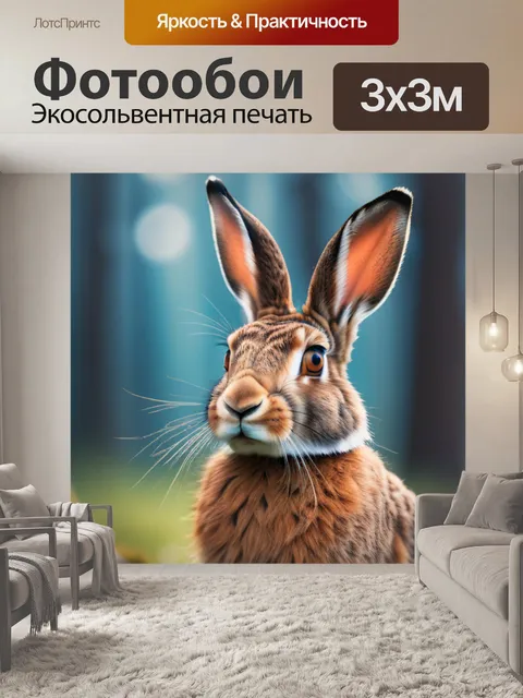 Фотообои с зайцем