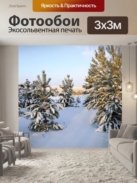 Фотообои Зимний лес 3