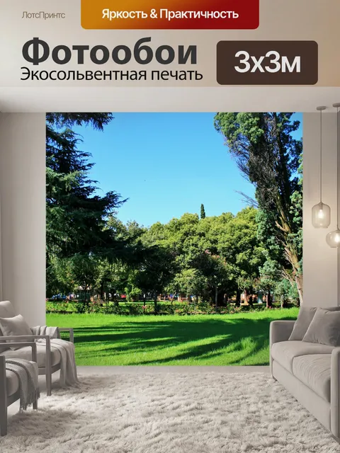 Фотообои газон, парк в Претории
