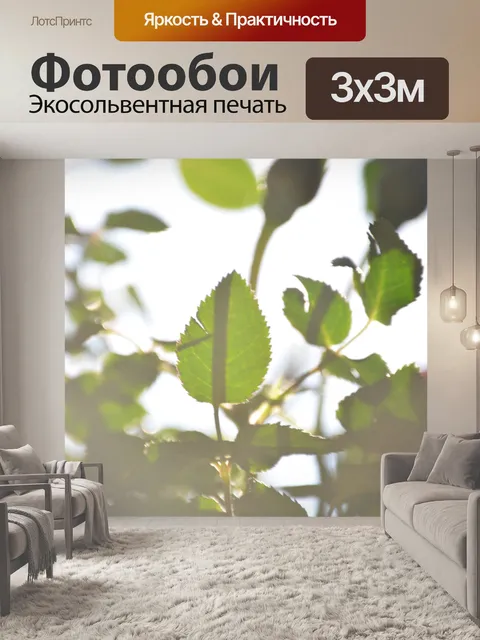 Фотообои Розовые листья