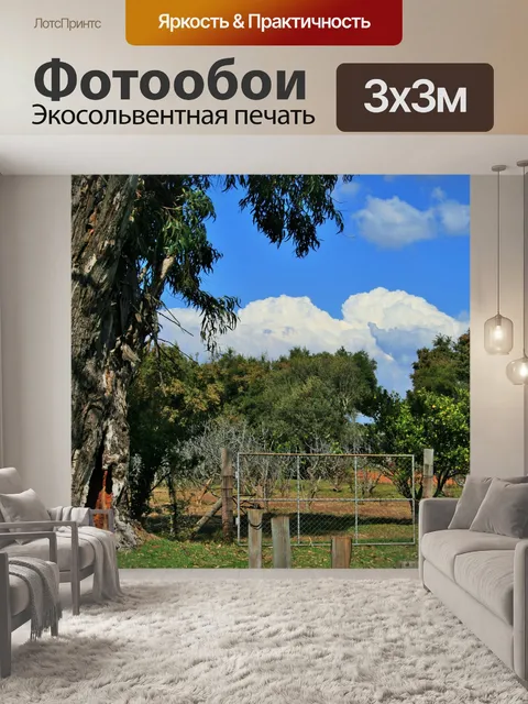Фотообои Большое дерево и сад