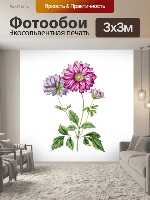 Фотообои Клипарт Vintage flower art