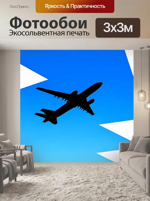 Фотообои современный пассажирский самолет