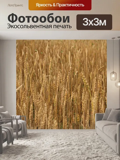 Фотообои Ферма Золотая пшеница