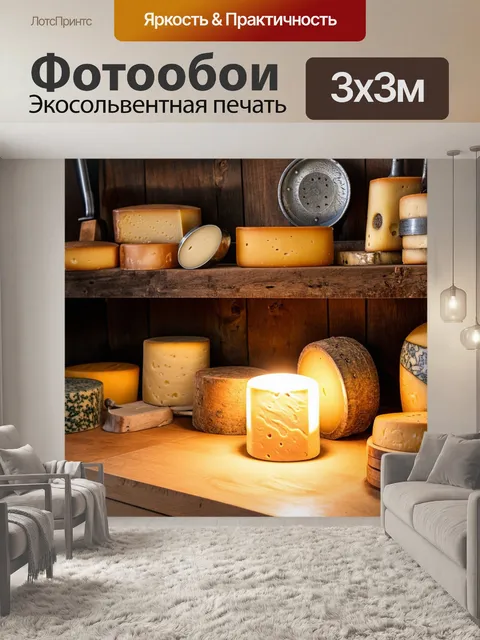 Фотообои на фоне стенной полки