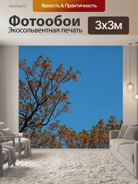 Фотообои дерево шприцев с кластерами семян