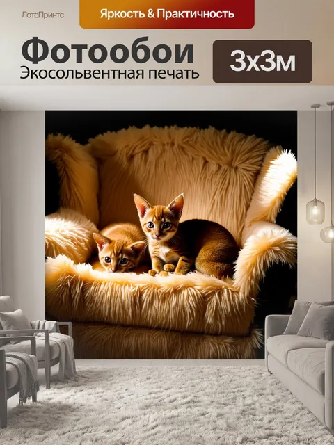 Фотообои снимок абиссинских котят