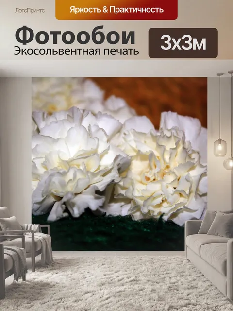 Фотообои Белые цветы